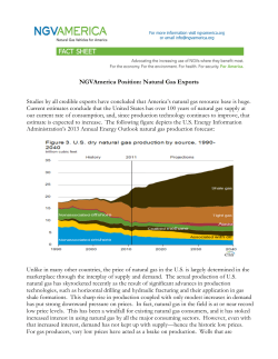NGVAmerica Position: Natural Gas Exports Studies by all credible