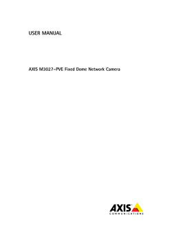 AXIS M3027-PVE User Manual
