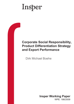 Corporate Social Responsibility, Product Differentiation