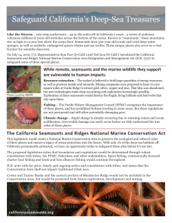 Safeguard California`s Deep-Sea Treasures