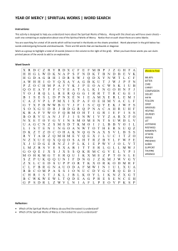 Word Search Activity – Spiritual Works of Mercy