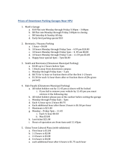Prices of Downtown Parking Garages Near HPU
