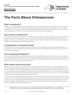 The Facts About Osteoporosis