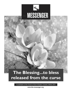 The Blessing...to bless released from the curse