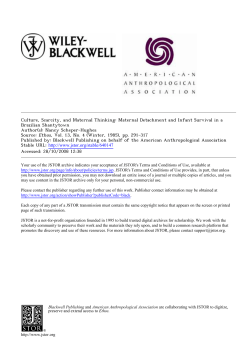 Culture, Scarcity, and Maternal Thinking: Maternal Detachment and