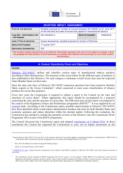 Directive 2011/64/EU defines and classifies various types of