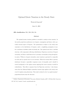 Optimal Estate Taxation in the Steady State