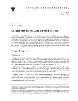 Colgate Max Fresh: Global Brand Roll-Out