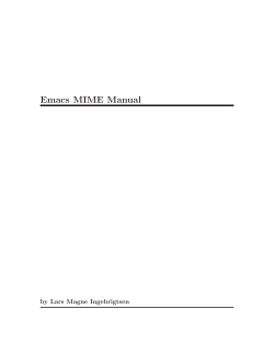 Emacs MIME Manual