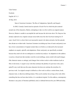 Farmer 1 Tylar Farmer Frechette English AP 11.3 30 May 2014 State