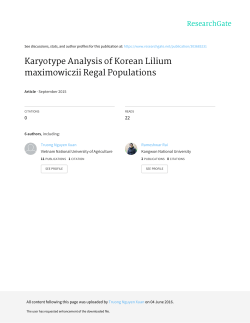 maximowiczii Regal Populations