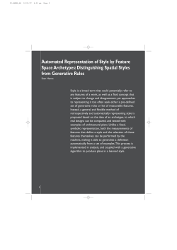 Automated Representation of Style by Feature Space