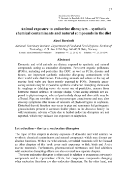 Animal exposure to endocrine disrupters &ndash; synthetic chemical