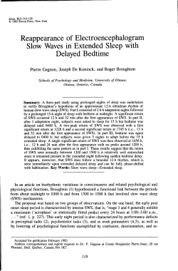 Reappearance of Electroencephalogram Slow Waves in Extended