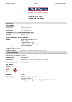 SAFETY DATA SHEET Natural Red Iron Oxide