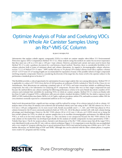 Optimize Analysis of Polar and Coeluting VOCs in Whole