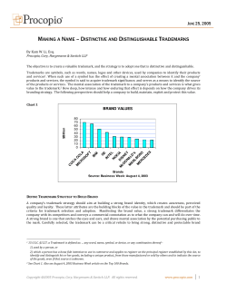making a name &ndash; distinctive and distinguishable