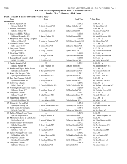 GKAISA 2016 Championship Swim Meet