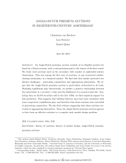 anglo-dutch premium auctions in eighteenth