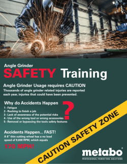 Angle Grinder Safety Training