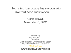 Feature Keynote II, Dr. Fay Shin--Integrated