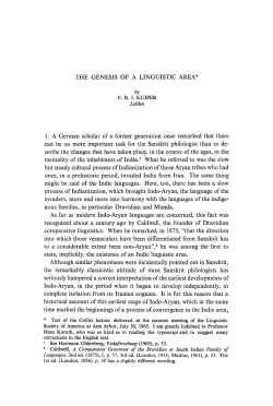 The genesis of a linguistic area