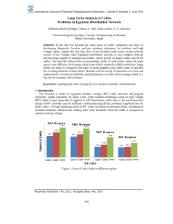 Long Term Analysis of Cables Problems in Egyptian Distribution