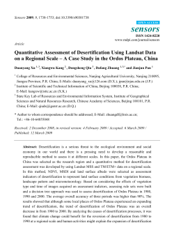 Quantitative Assessment of Desertification Using Landsat Data on a