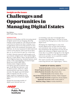 Challenges and Opportunities in Managing Digital Estates
