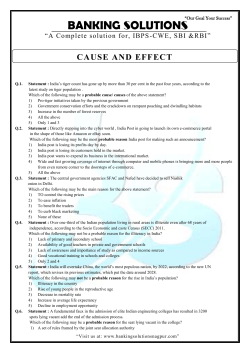 CAUSE AND EFFECT new - Banking Solutions , Nagpur
