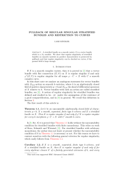 PULLBACK OF REGULAR SINGULAR STRATIFIED BUNDLES
