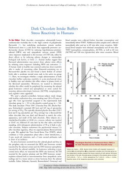 Dark Chocolate Intake Buffers Stress Reactivity in