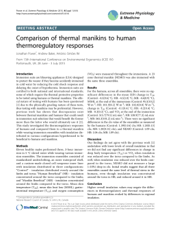 Comparison of thermal manikins to human thermoregulatory
