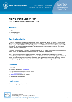 Molly`s World Lesson Plan For International Women`s Day