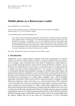 Mobile phone as a fluorescence reader