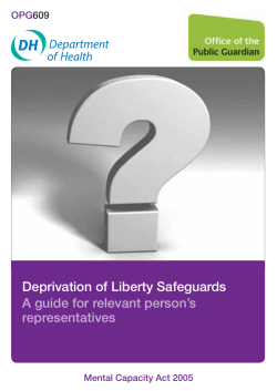 A guide for relevant person`s representatives