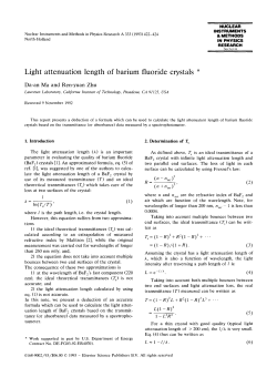 Light attenuation length of barium fluoride crystals
