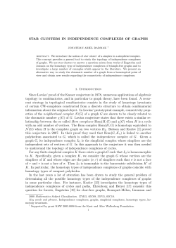 STAR CLUSTERS IN INDEPENDENCE COMPLEXES OF GRAPHS