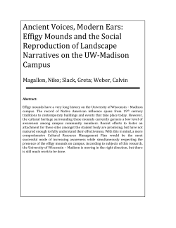 Ancient Voices, Modern Ears: Effigy Mounds and the Social