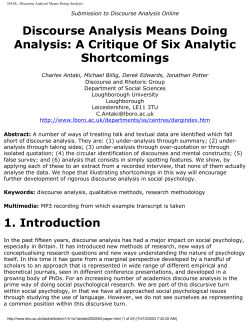 DAOL: Discourse Analysis Means Doing Analysis:
