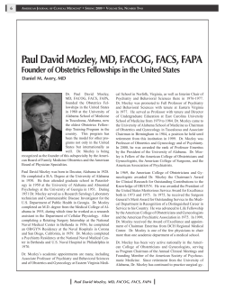 Paul David Mozley, MD, FACOG, FACS, FAPA