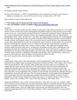 Understanding the Science Experiences of Successful