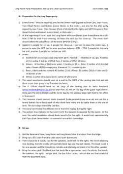 Preparation for the Long Room party