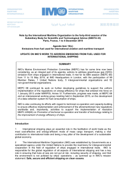 - 1 - Note by the International Maritime Organization to the forty
