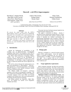 Maxwell &ndash; a 64 FPGA Supercomputer
