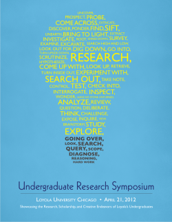 2012 Undergraduate Research Symposium Program