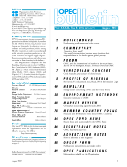 2 NOTICEBOARD 3 COMMENTARY 4 FORUM 7 VENEZUELAN