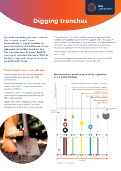 Guide to safe excavations