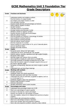 GCSE Mathematics Unit 3 Foundation Tier Grade