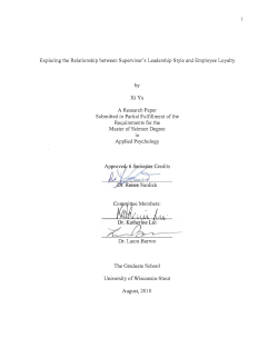 Exploring the Relationship between Supervisor`s